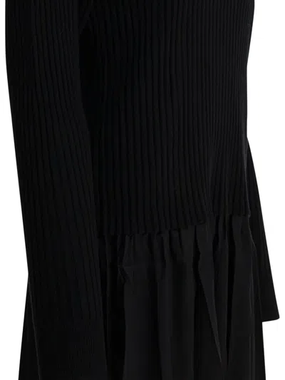 REVE 罗纹拼接超长连衣裙