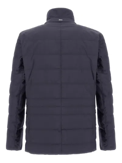 Herno Modern Blazer With High Collar And Pockets In Black