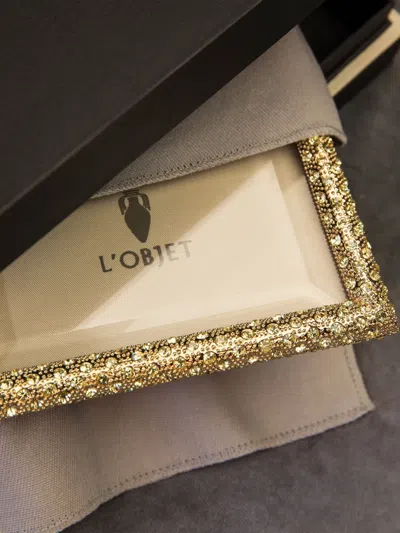 L'objet Rectangular Pave Photo Frame (10cm X 15cm) In Gold