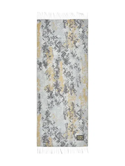 Bimba Y Lola Snake-printed Fringed Scarf In Multi