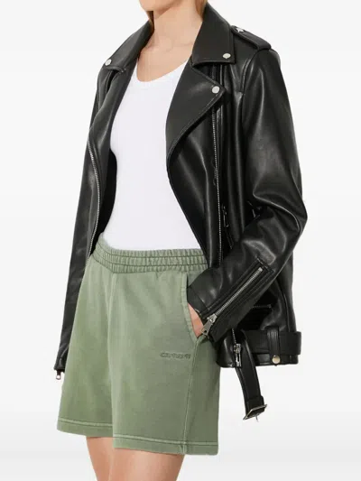 Carhartt Duster Script Embroidered Track Shorts In Green