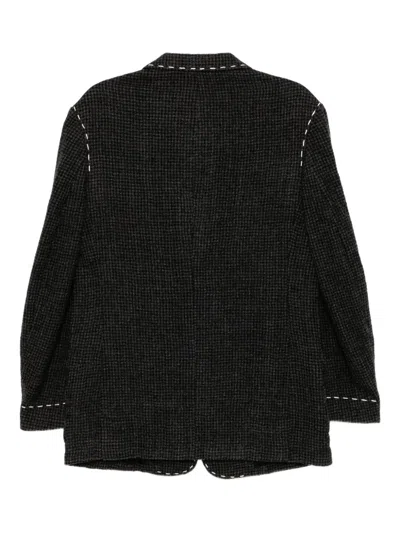Y's Wool Hand-stitch Blazer In Black