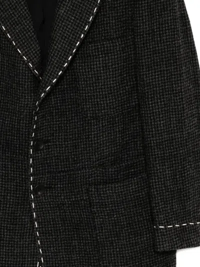 Y's Wool Hand-stitch Blazer In Black