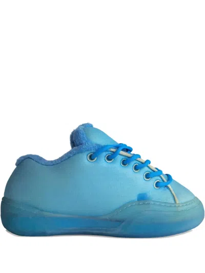 Erl Vamp Padded Terry-lined Sneakers In Blue