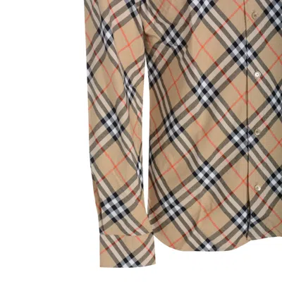 Burberry Button-down Collar Checked Pattern Shirt In Multi