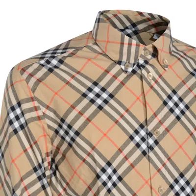 Burberry Button-down Collar Checked Pattern Shirt In Multi