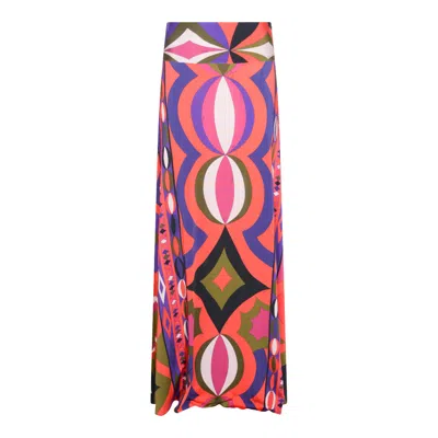 Pucci Midi And Maxi Skirt With Geometric Design In Purple