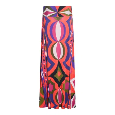 Pucci Midi And Maxi Skirt With Geometric Design In Purple