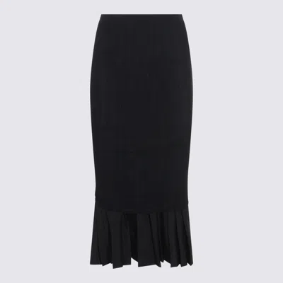 Mm6 Maison Margiela Black Tshirt With Numeric Patch And Tape Detail In Black