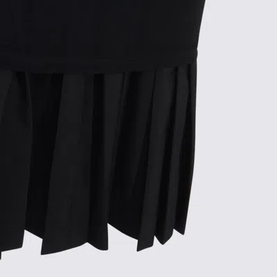 Mm6 Maison Margiela Black Tshirt With Numeric Patch And Tape Detail In Black