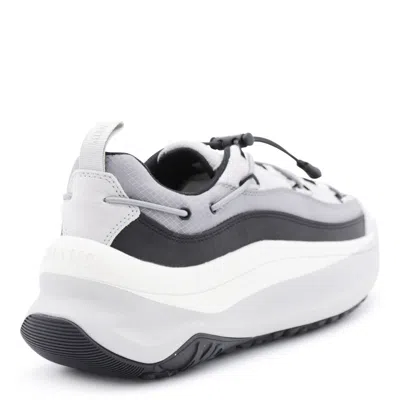 Moon Boot Chunky Sole Sneakers Featuring Mesh Panels In White