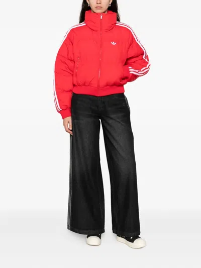 Adidas Originals Adicolor Puffer Jacket In Red