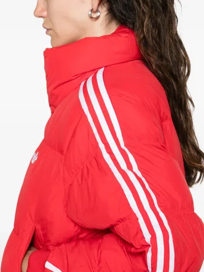 Adidas Originals Adicolor Puffer Jacket In Red