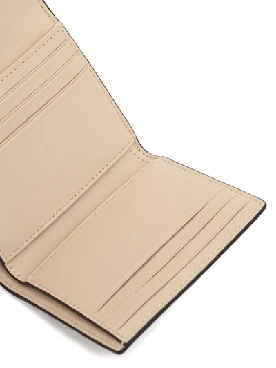 Coach Colour-block Pebbled Leather Wallet In Neutral