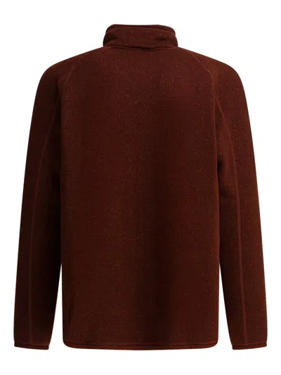 Patagonia Textured Full-zip Jacket In Dried Vanilla Brown In Brown