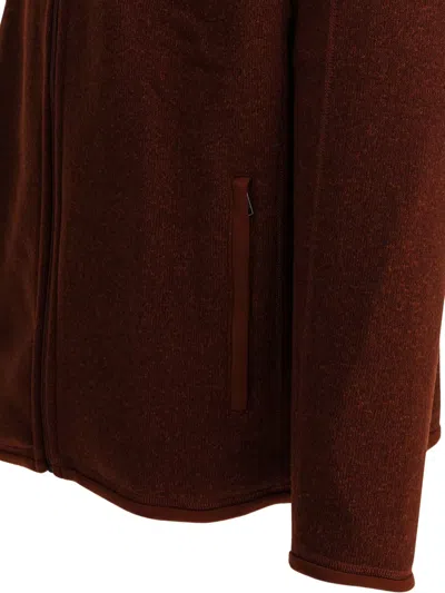 Patagonia Textured Full-zip Jacket In Dried Vanilla Brown In Brown