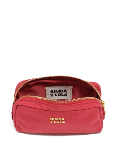 Bimba Y Lola Logo-lettering Make-up Bag In Red