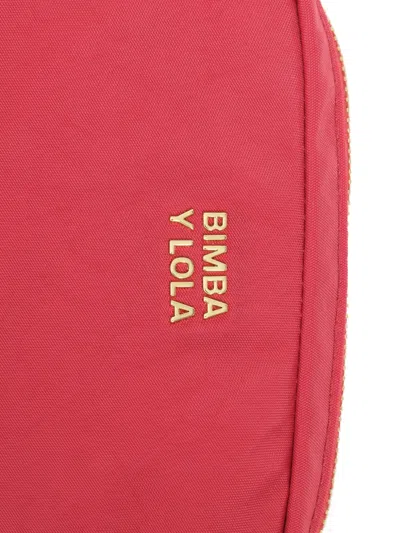 Bimba Y Lola Logo-lettering Make-up Bag In Red