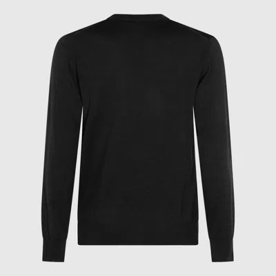 Altea V-neck Knitted Jumper In Black