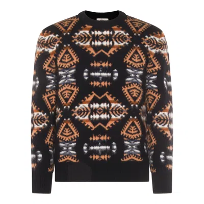 Altea Sweaters Blue And Green In Animal Print