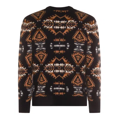 Altea Sweaters Blue And Green In Animal Print