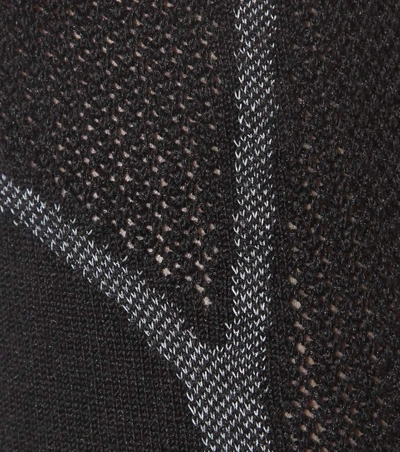 Shop Y-3 Fine Knit Tight Wool-blend Leggings In Black