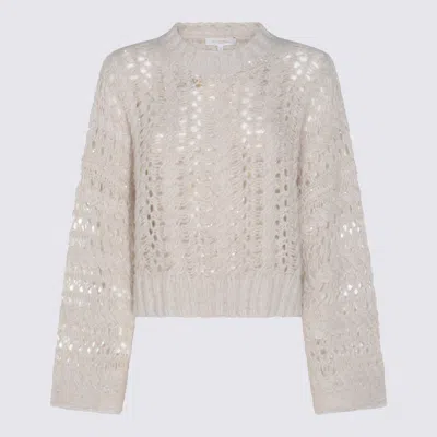 Antonelli Crew Neck Long Sleeve Sweater In Neutral