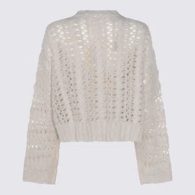 Antonelli Crew Neck Long Sleeve Sweater In Neutral