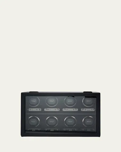 Wolf British Racing 8-piece Watch Winder In Black