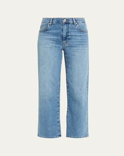 Frame The Mellow Wide Ankle Jeans In Blue