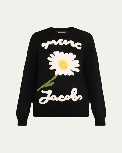 Marc Jacobs Marc Is Joy Crewneck Sweater In Black
