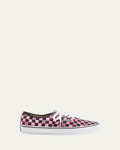 Valentino Garavani And Vans Low-top Trainer In Fabric With Vlogo Checkerboard Print In Multi