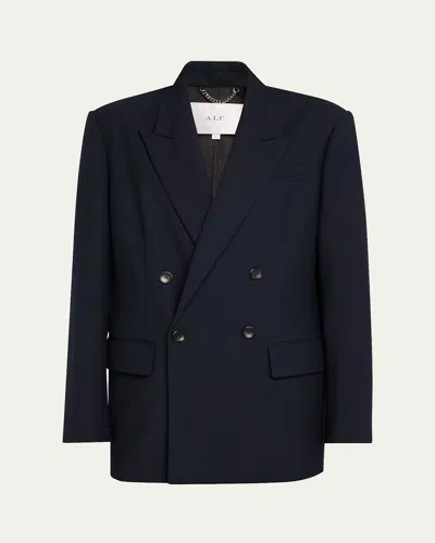 A.l.c Calla Oversized Tailored Jacket In Blue