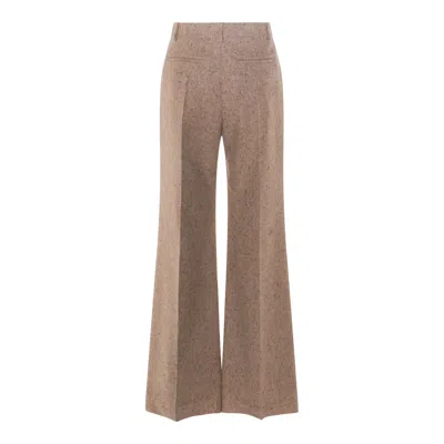 Valentino Wide-leg High Waist Trousers Pleats In Animal Print