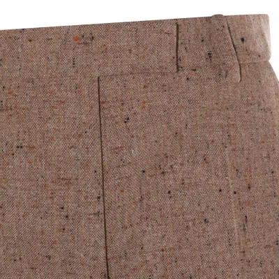 Valentino Wide-leg High Waist Trousers Pleats In Animal Print