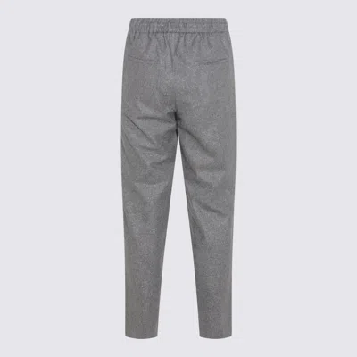 Antonelli Grey Wool Taralluccio Pants In Gray