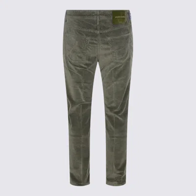 Jacob Cohen Tailored Denim Trousers Five Pockets In Green