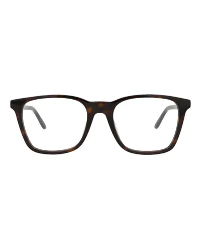 Pre-owned Alexander Mcqueen Men's  Squareframe Acetate Optical Frames In Havana Gold Transparent (am0324o/30010