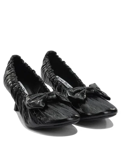 Acne Studios 60 Bow Embellished Leather Pumps In Black