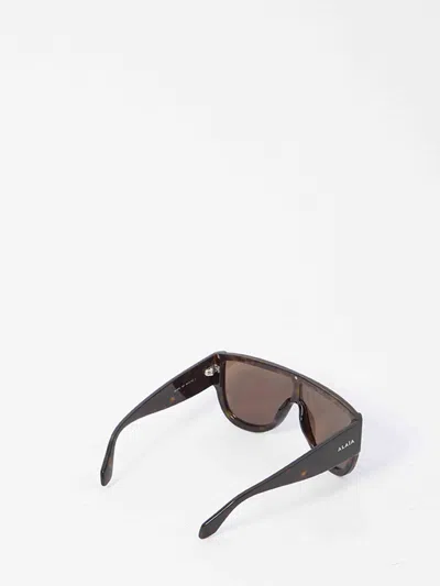 Alaïa Alaia Women Sunglasses Havana Mask In Brown