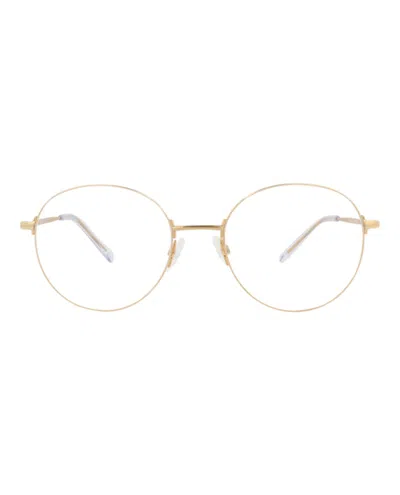 Pre-owned Balenciaga Roundframe Metal Optical Frames In Gold Gold Transparent (bb0035o/30006640/003)