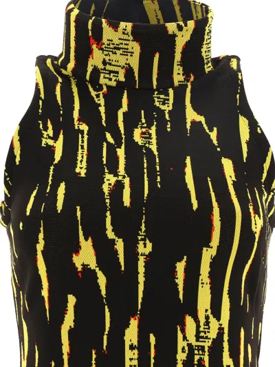 Ambush Jacquard Mini Dress In Black