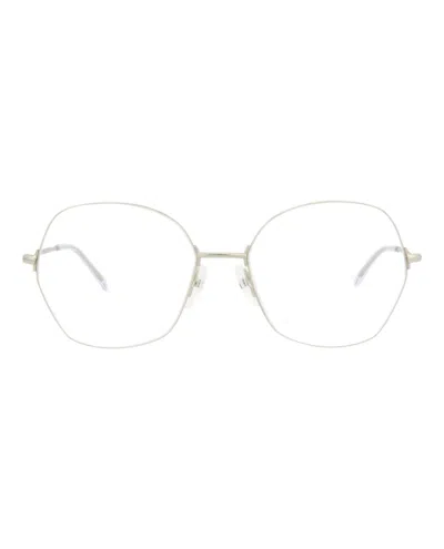 Pre-owned Balenciaga Roundframe Metal Optical Frames In Silver Silver Transparent (bb0014o/30006641/002)
