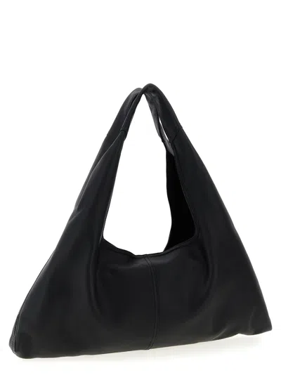 Ami Alexandre Mattiussi Etienne Leather Trapezoid Shoulder Bag In Black