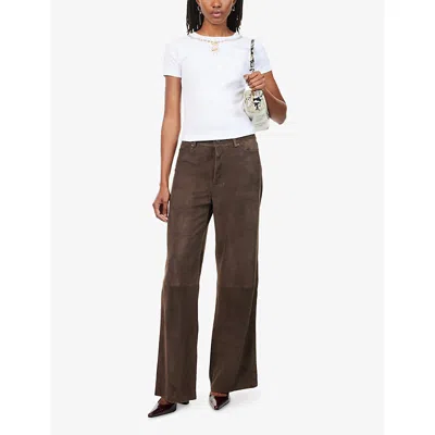 Marine Serre Chain Necklace Print Cotton T-shirt In Gray