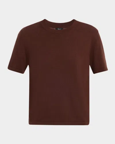 Rails Cashmere-blend T-shirt In Brown