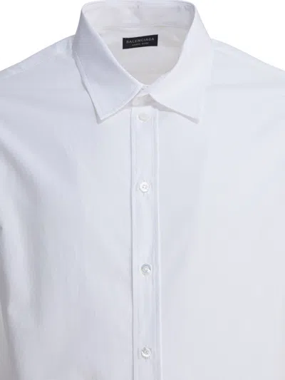 Balenciaga Essential Long-sleeved Shirt In White