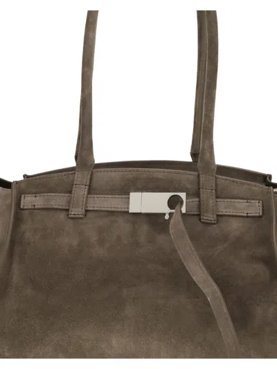 Benedetta Bruzziches Brown Calf Leather Bos Taurus Shoulder Bag In Gray