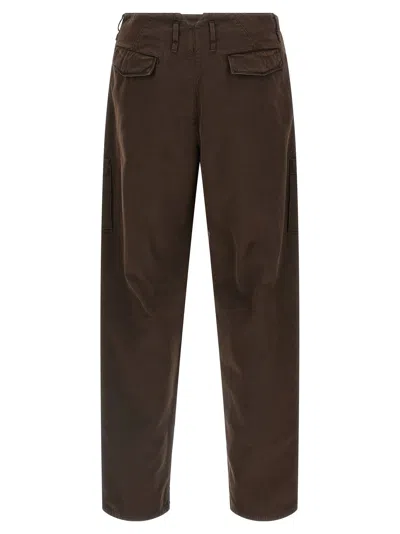 Brunello Cucinelli Functional Cargo Trousers Featuring Pockets In Brown