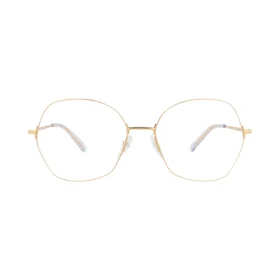 Pre-owned Balenciaga Round-frame Metal Optical Frames 'gold Transparent' | Multi-color | Men's Size Onesize